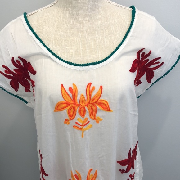 Pure Nordic Swimsuit Coverup Sundress with Floral Embroidery NWT - Picture 2 of 11